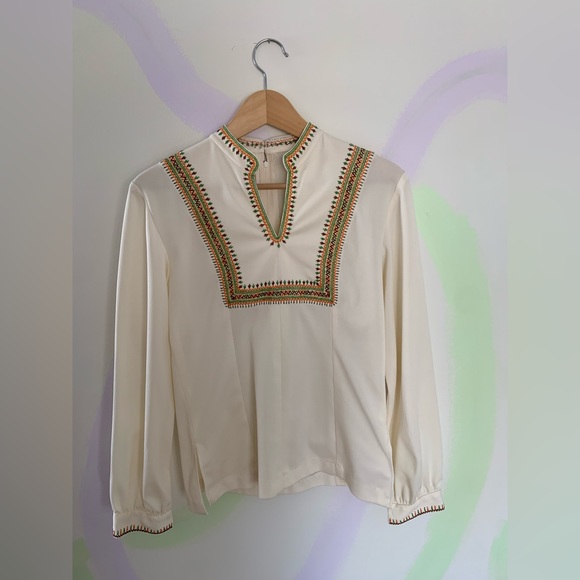 70s Indian Boho Style Blouse - Picture 2 of 4